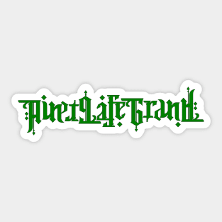 Widespread Panic "Ain't Life Grand" Ambigram in green Sticker